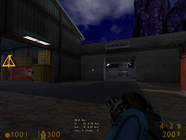 Outside the loading dock