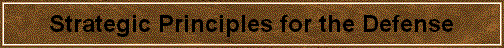 Strategic Principles for the Defense
