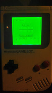 Game Boy with green back light