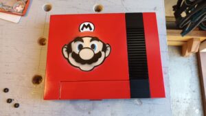 NES with Mario graffiti