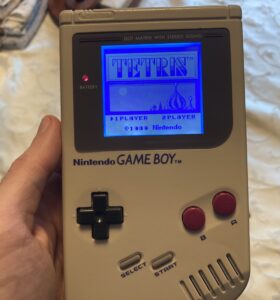 Game Boy with blue back light