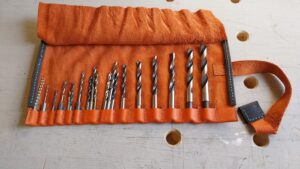 Leather drill bit roll